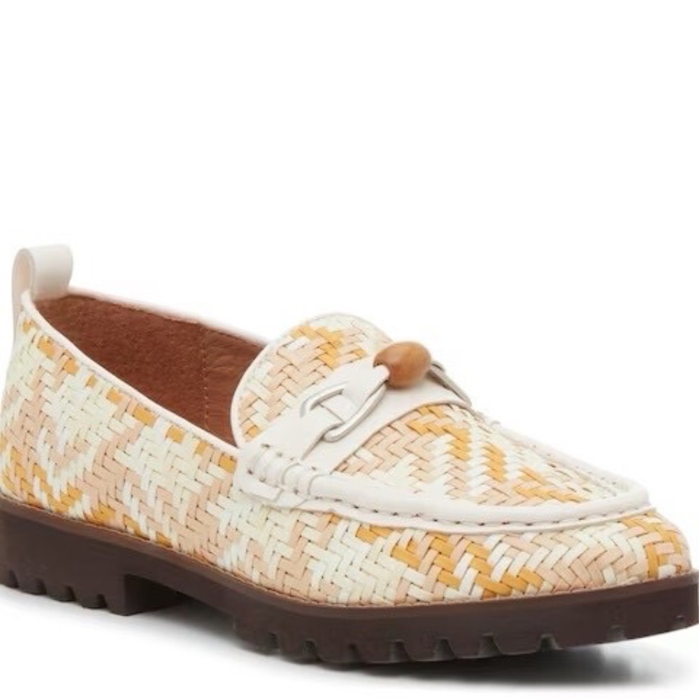 New Gentle Souls by Kenneth Cole Womens Eugene Lug Bit Tan Loafers Shoes Slip On - Picture 3 of 7